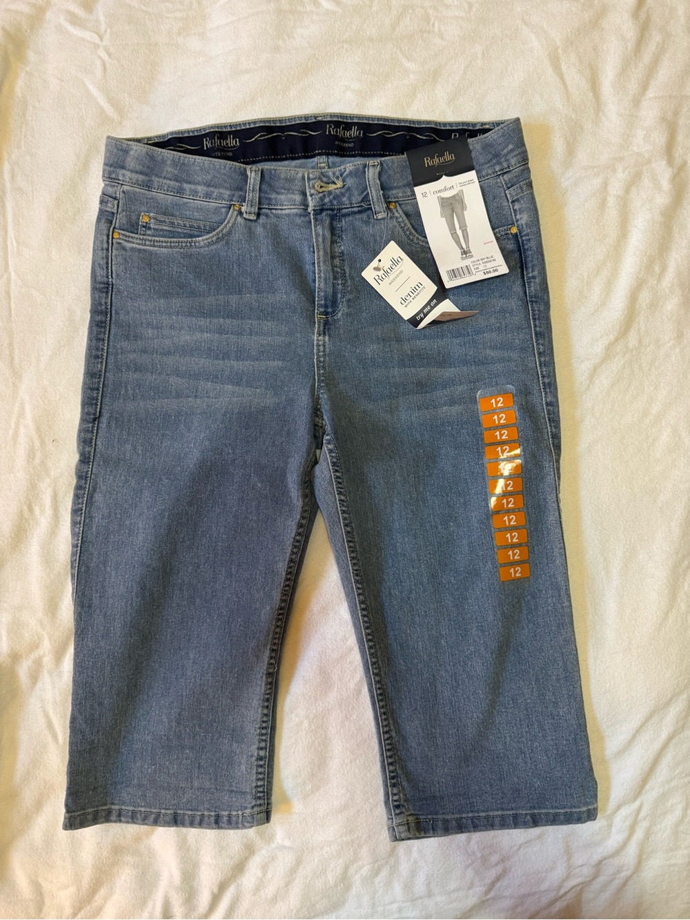 Rafaella Weekend Skimmer Jeans Size 12 Bay Blue NWT